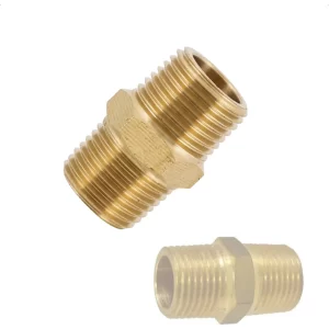 Conector Conexão Niple Duplo Latão Rosca 1/2 Instalação Gás 2